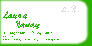 laura nanay business card